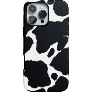 Cow Print Black and White Phone Case